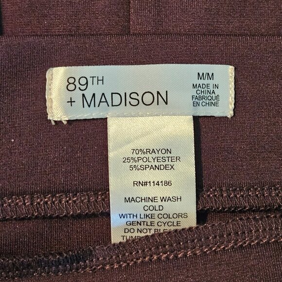 89th + Madison Plaid Pencil Skirt. Brown Size M - Picture 5 of 9